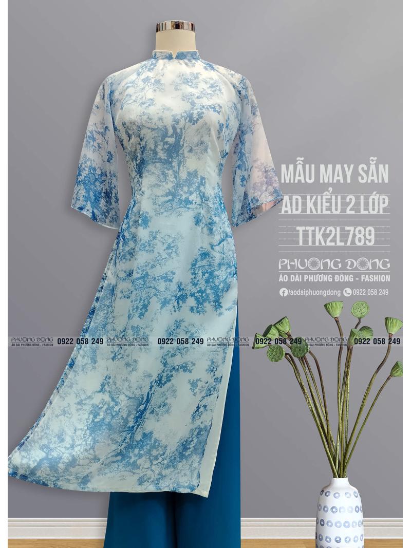 Áo Dài Phom Trẻ 2 Lớp 4 Tà TTK2L789